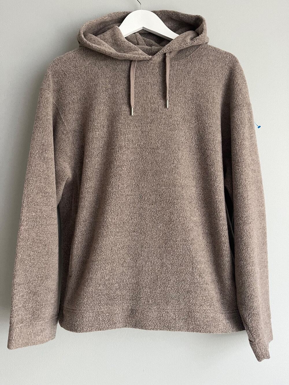 Uniqlo U Men's Fleece Pullover Hoodie Taupe Brown M Wool Blend Gorpcore Unisex
